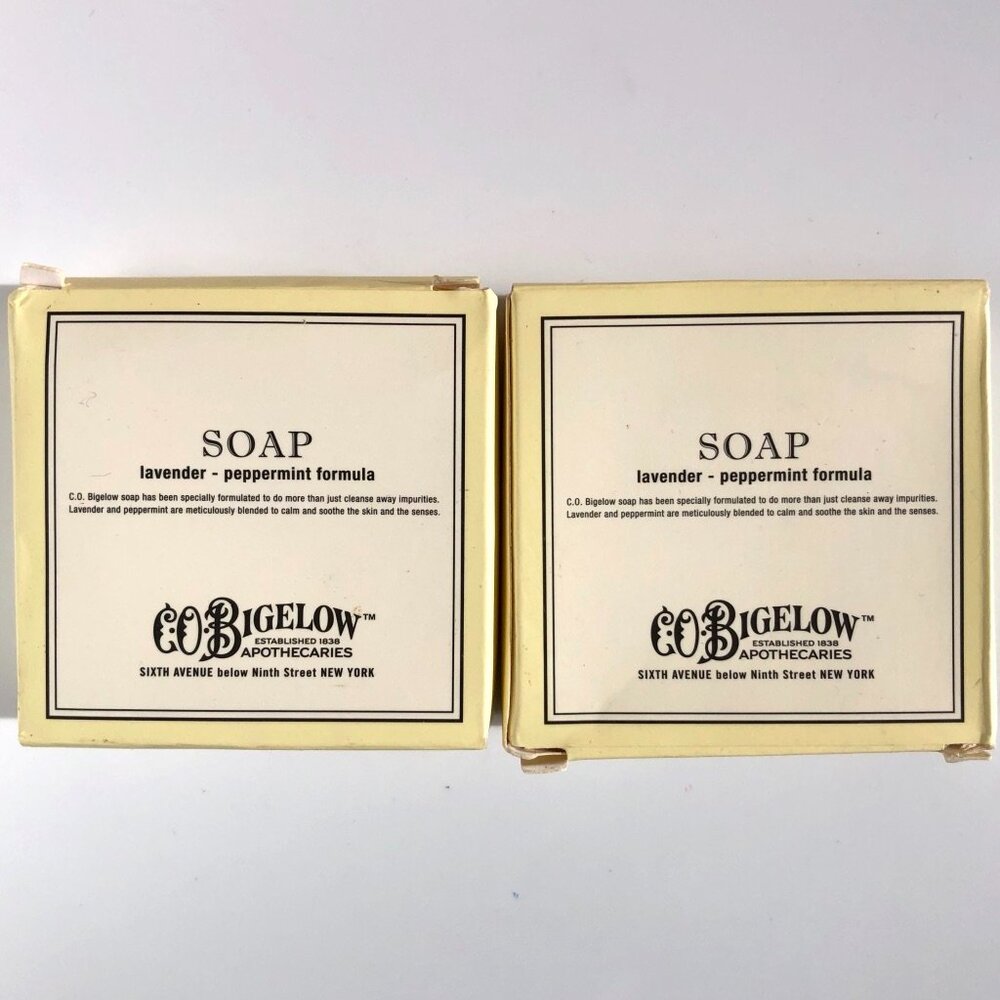 CO Bigelow Lavender Peppermint Formula Soap Travel Size Mini Lot of 2 sealed
